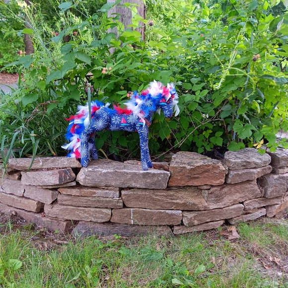 Handmade Plush Horse "FireWorks" - Picture 2 of 11